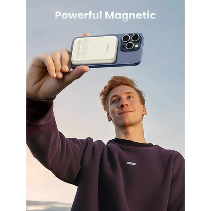 Vanjska baterija bežična UGREEN PB561, 10000mAh, 20W, PD + FQI, 1 x QI - 1 x USB-C, Bež