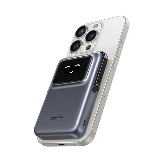 Spoljna Bežična Baterija UGREEN PB764 Uno, 10000mAh, 20W, PD + FQI, 1 x QI - 1 x USB-C, Siva