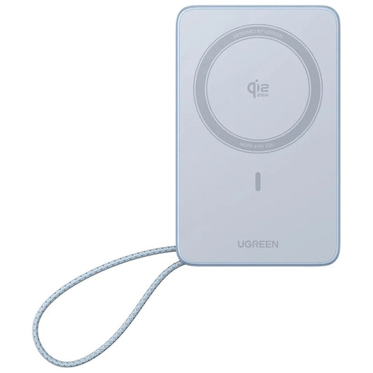 Bežična Eksterna Baterija UGREEN MagFlow PB773 (65958B), 10000mAh, 25W, PD + FQI, 1 x QI - 2 x USB-C, Plava