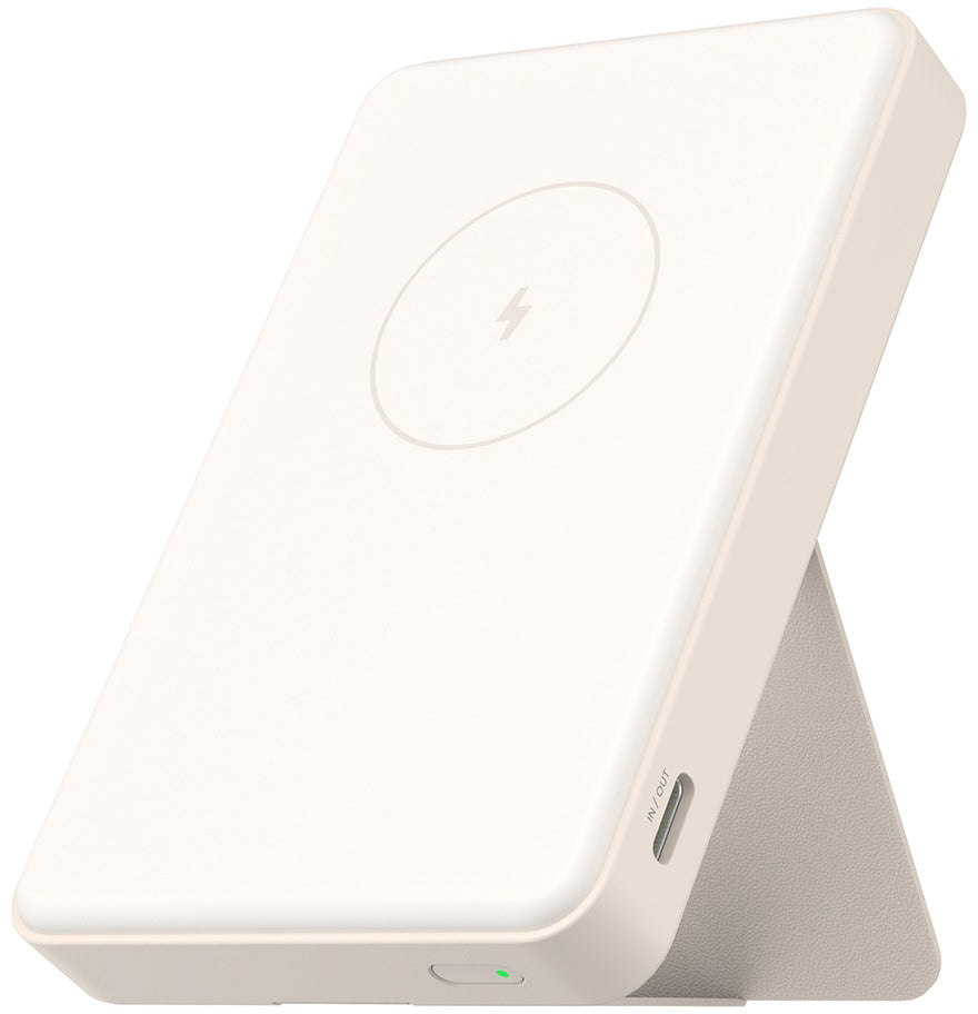 Bežična Eksterna Baterija Xiaomi Mi Magnetic, 6000mAh, 15W, PD + FQI, 1 x QI - 1 x USB-C, Bež BHR9074GL
