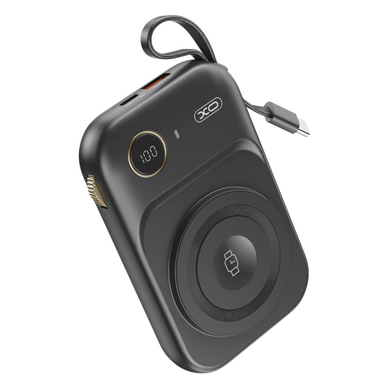Spoljna Baterija Wireless XO Design PR270, 10000mAh, 22.5W, QC + PD + QI, 1 x QI - 1 x USB-A - 1 x USB-C, Crna