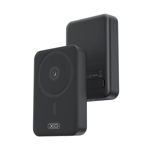 Bežična Eksterna Baterija XO Design PR231, 10000mAh, 20W, PD + FQI, 1 x QI - 1 x USB-C, Crna, Refabrikovana