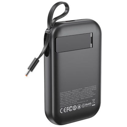 Spoljna Baterija Wireless XO Design PR270, 10000mAh, 22.5W, QC + PD + QI, 1 x QI - 1 x USB-A - 1 x USB-C, Crna