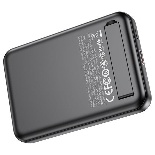 Spoljna bežična baterija XO Design PR264, 10000mAh, 20W, PD + FQI, 1 x USB-C, Crna