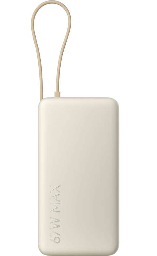 Eksterna baterija Xiaomi, 20000mAh, 67W, QC + PD, 1 x USB-A - 2 x USB-C, Bež BHR08O7GL