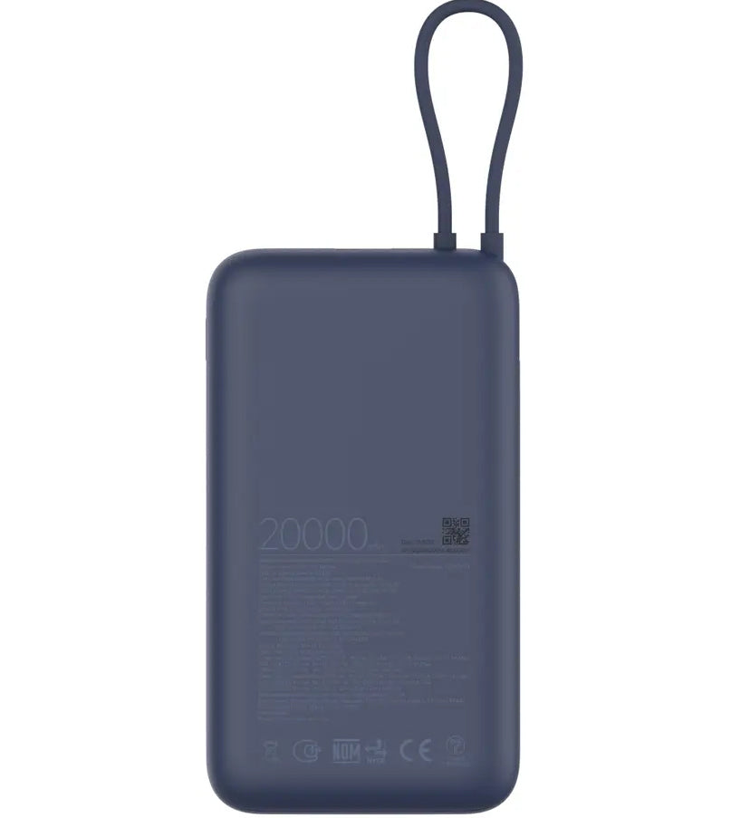 Spoljna baterija Xiaomi, 20000mAh, 33W, QC + PD, 1 x USB-A - 2 x USB-C, Plava BHR8975GL