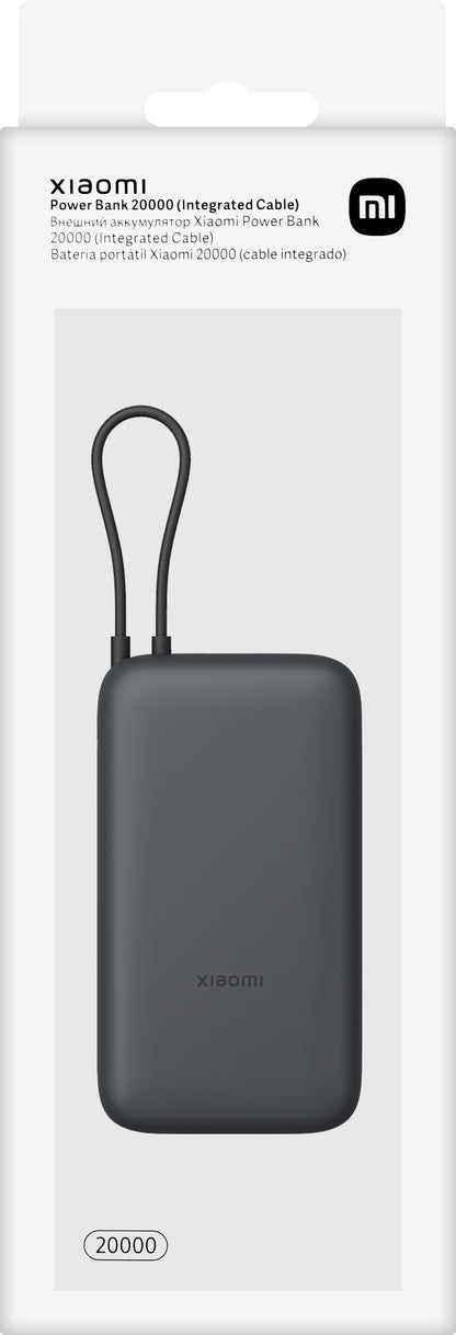 Eksterna baterija Xiaomi, 20000mAh, 22.5W, QC + PD, 1 x USB-A - 2 x USB-C, Siva BHR9740GL