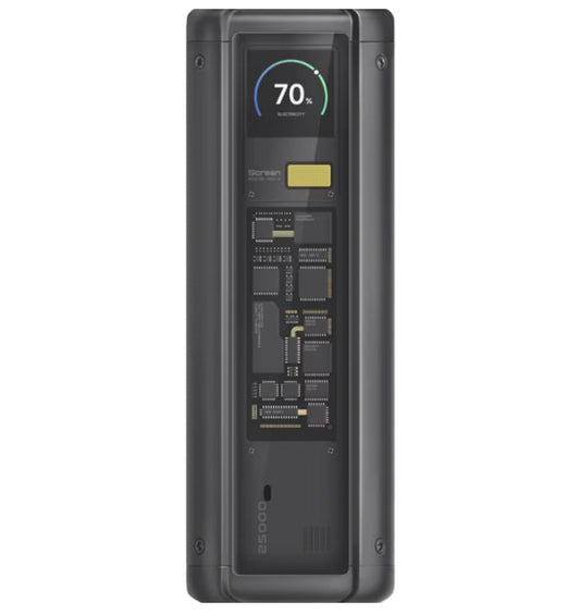 Eksterna baterija Xiaomi HyperCharge, 25000mAh, 212W, QC + PD, 1 x USB-A - 2 x USB-C, Crna BHR9970GL