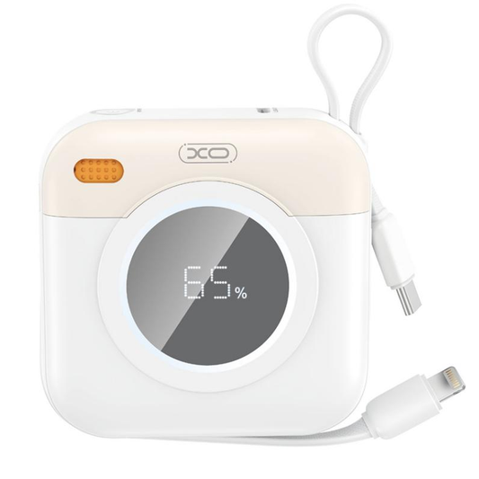Spoljna baterija XO Design PR258, 10000mAh, 20W, QC + PD, 1 x Lightning - 1 x USB-C, Bež