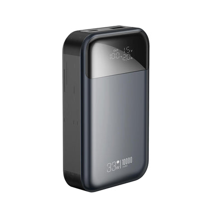 Spoljna baterija XO Design PR232, 10000mAh, 33W, QC + PD, 1 x USB-A - 1 x USB-C, Crna