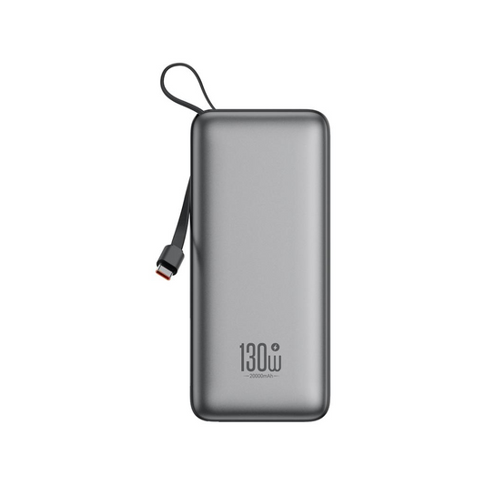 Eksterna baterija XO Design PR268, 20000mAh, 130W, QC + PD, 1 x USB-A - 2 x USB-C, Siva