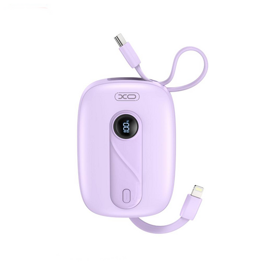 Spoljna baterija XO Design PR246, 10000mAh, 22.5W, PD, 1 x Lightning - 2 x USB-C, Ljubičasta