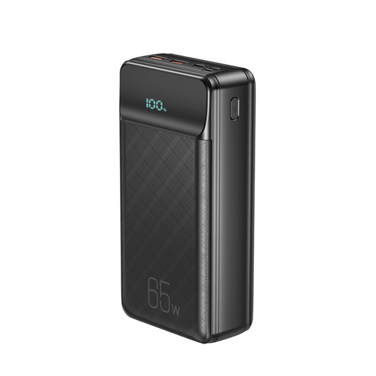 Spoljna baterija XO Design PR201, 30000mAh, 65W, QC + PD, 1 x USB-C - 2 x USB-A, Crna