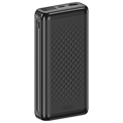 Eksterna baterija XO Design PB309, 20000mAh, 22.5W, QC + PD, 1 x USB-A - 1 x USB-C, Crna