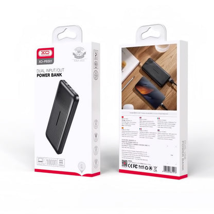 Spoljna baterija XO Design PB301, 10000mAh, 10W, 2 x USB-A, Crna