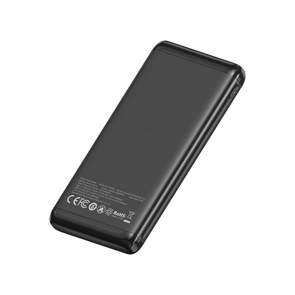 Eksterni punjač XO Design PB308, 10000mAh, 22.5W, QC + PD, 1 x USB-A - 1 x USB-C, Crna
