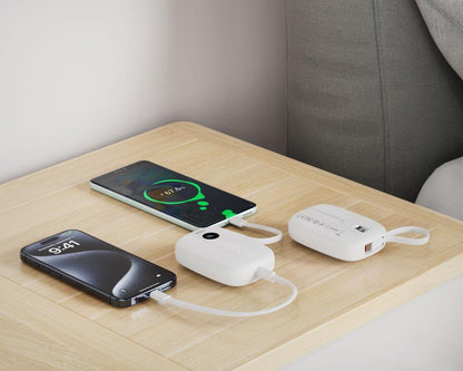 Spoljna baterija XO Design PR246, 10000mAh, 22.5W, PD, 1 x Lightning - 2 x USB-C, Bela