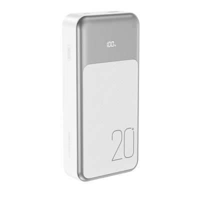 Spoljna baterija XO Design PR249, 20000mAh, 22.5W, QC + PD, 1 x Lightning - 1 x USB-A - 2 x USB-C, Bela