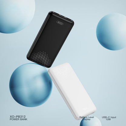 Eksterna baterija XO Design PB312, 10000mAh, 10W, 2 x USB-A, Crna