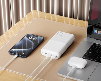 Spoljna baterija XO Design PR252, 20000mAh, 10W, 2 x USB-A, Crna