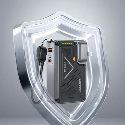 Spoljna baterija Yesido YP89, 10000mAh, 22.5W, QC + PD + FQI, 1 x Lightning - 1 x QI - 1 x USB-A - 1 x USB-C, Siva