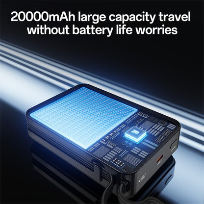 Eksterna baterija Yesido YP97, 20000mAh, 65W, PD, 2 x USB-C, Siva
