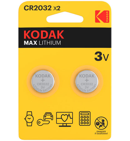 Baterija Kodak Max Lithium, CR2032, Set 2 komada