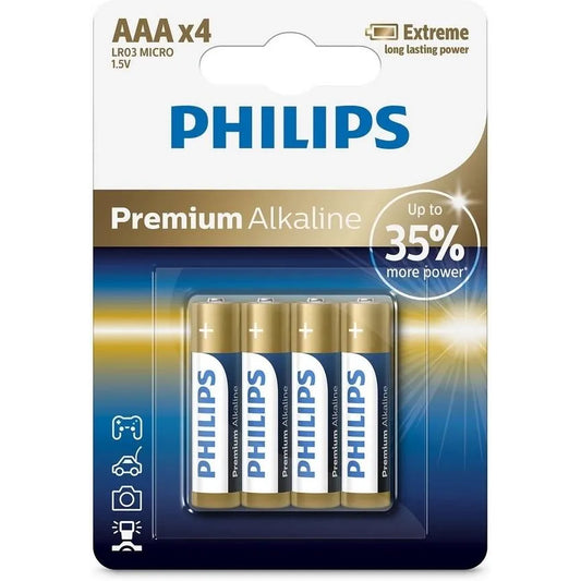 Philips Premium baterija, AAA / LR3, Set 4 komada Phil-LR03M4B/10