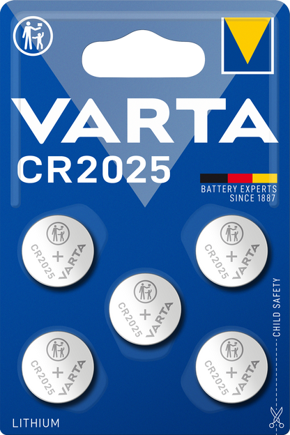 Varta Batteries, CR2025, Set 5 pieces