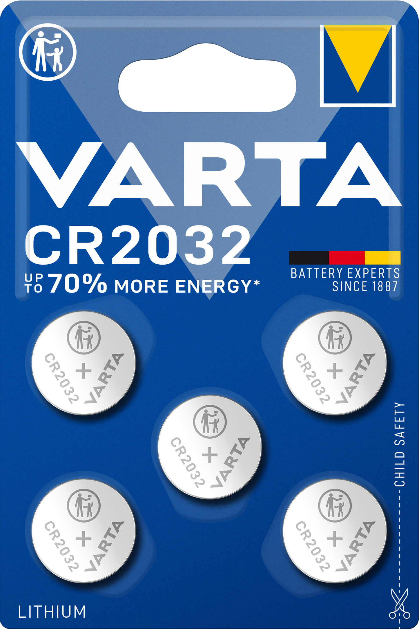 Varta Batteries, CR2032, Set 5 pieces