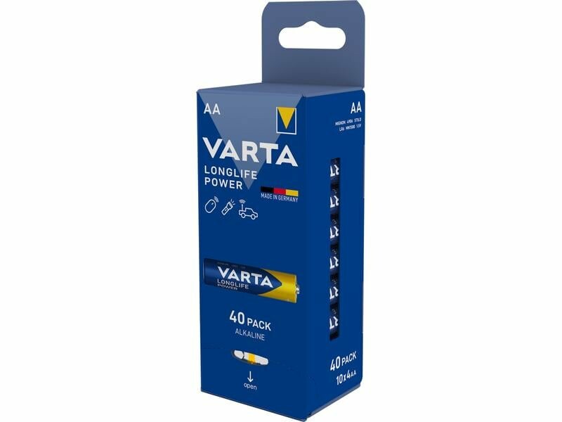 Varta Longlife Power Batteries 4906, AA / LR6, Set 40 pieces