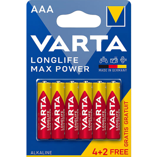 Baterija Varta Longlife Max Power 4703, AAA / LR3, Set 6 komada