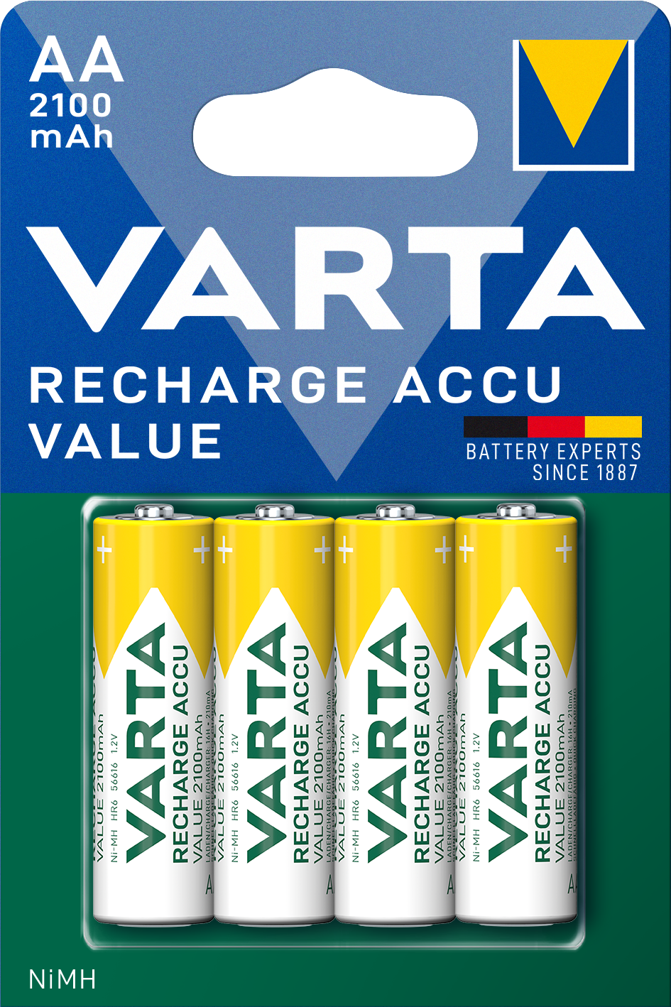 Baterija Punjiva Varta Professional, AA / LR6, 2100mAh, Set 4 komada