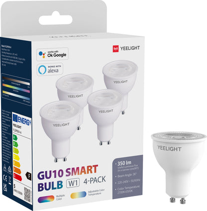 LED sijalica Yeelight W1, Wi-Fi, GU10, 4.5W, 2700K - 6500K, 350lm, Set 4 komada, Multicolor YLDP004-A