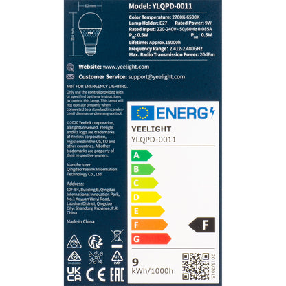 LED Yeelight W4 Lite, Wi-Fi, E27, 9W, 2700K - 6500K, 806lm, Multicolor YLQDP-0011 YLQDP-0011