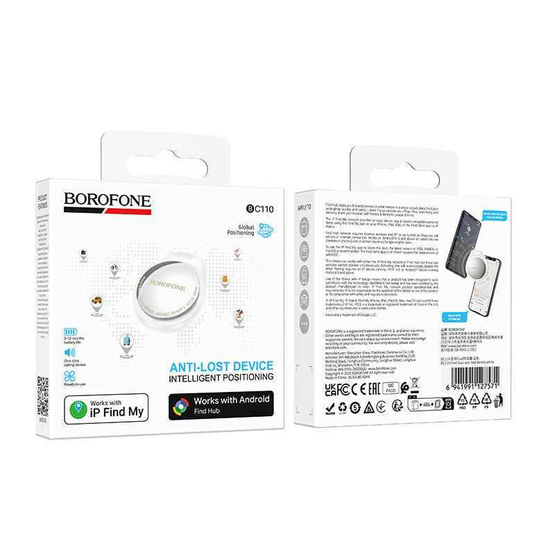 Borofone SmartTag BC110 za iOS / Android Series, Bela