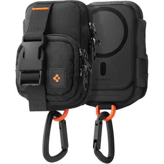 Univerzalna torbica MagSafe za telefon, Spigen, Snap Zip, Crna