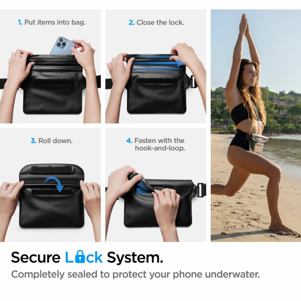 Borseta Waterproof Spigen Aqua Shield, Univerzalna, Crna AMP04532