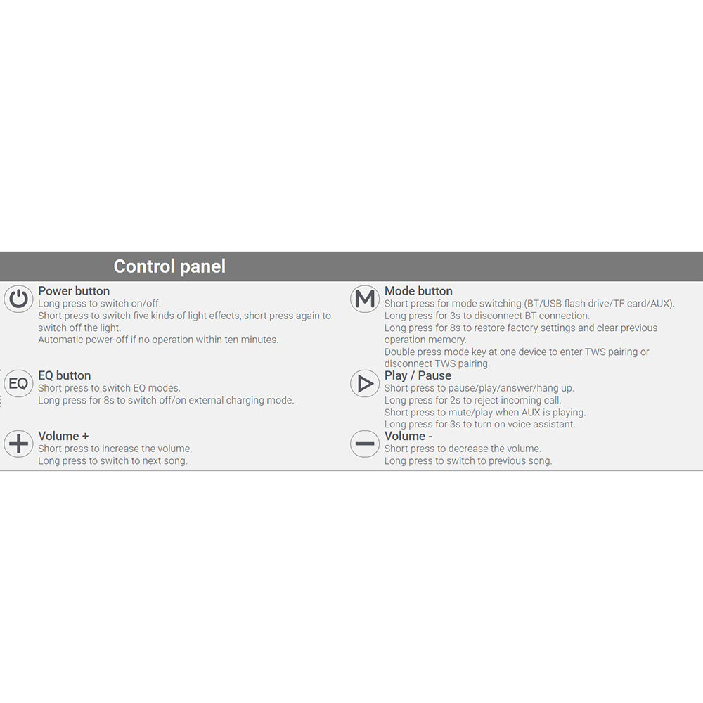 Bluetooth zvučnik Acefast K5 Pro, 100W, RGB, Vodootporan, Crni