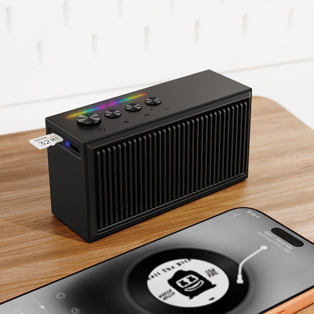 Bluetooth zvučnik Acefast K9 Go, 7W, TWS, RGB, Vodootporan, Crni