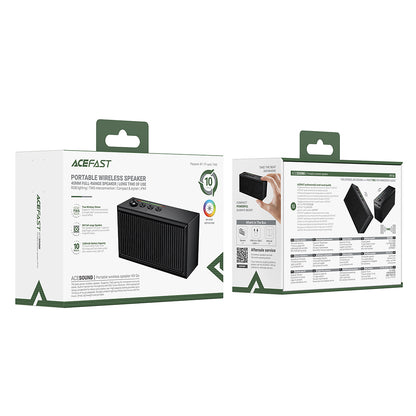 Bluetooth zvučnik Acefast K9 Go, 7W, TWS, RGB, Vodootporan, Crni
