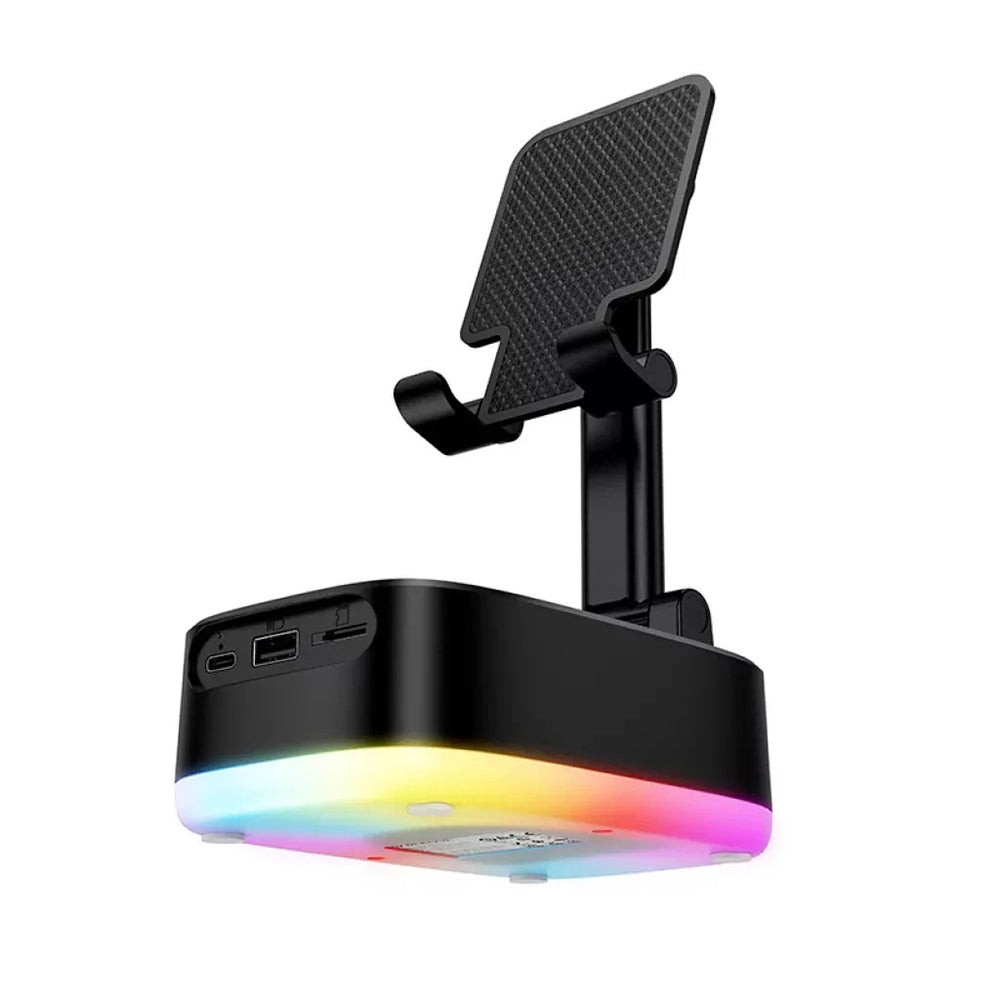 Bluetooth zvučnik Borofone BR200 Marea 2u1, 5W, TWS, RGB, Crna