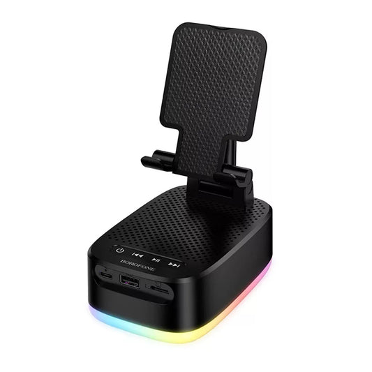 Bluetooth zvučnik Borofone BR200 Marea 2u1, 5W, TWS, RGB, Crna