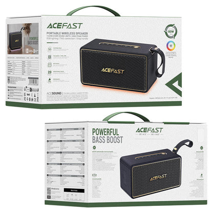 Prenosivi Bluetooth zvučnik Acefast K3 Max, 80W, RGB, Vodootporan, Crni