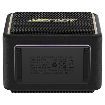 Prenosivi Bluetooth zvučnik Acefast K3 Nano, 1 x 30W - 1 x 16W, RGB, Vodootporan, Crni