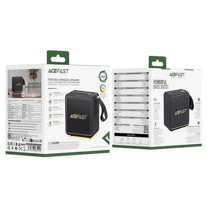 Prenosivi Bluetooth zvučnik Acefast K3 Nano, 1 x 30W - 1 x 16W, RGB, Vodootporan, Crni