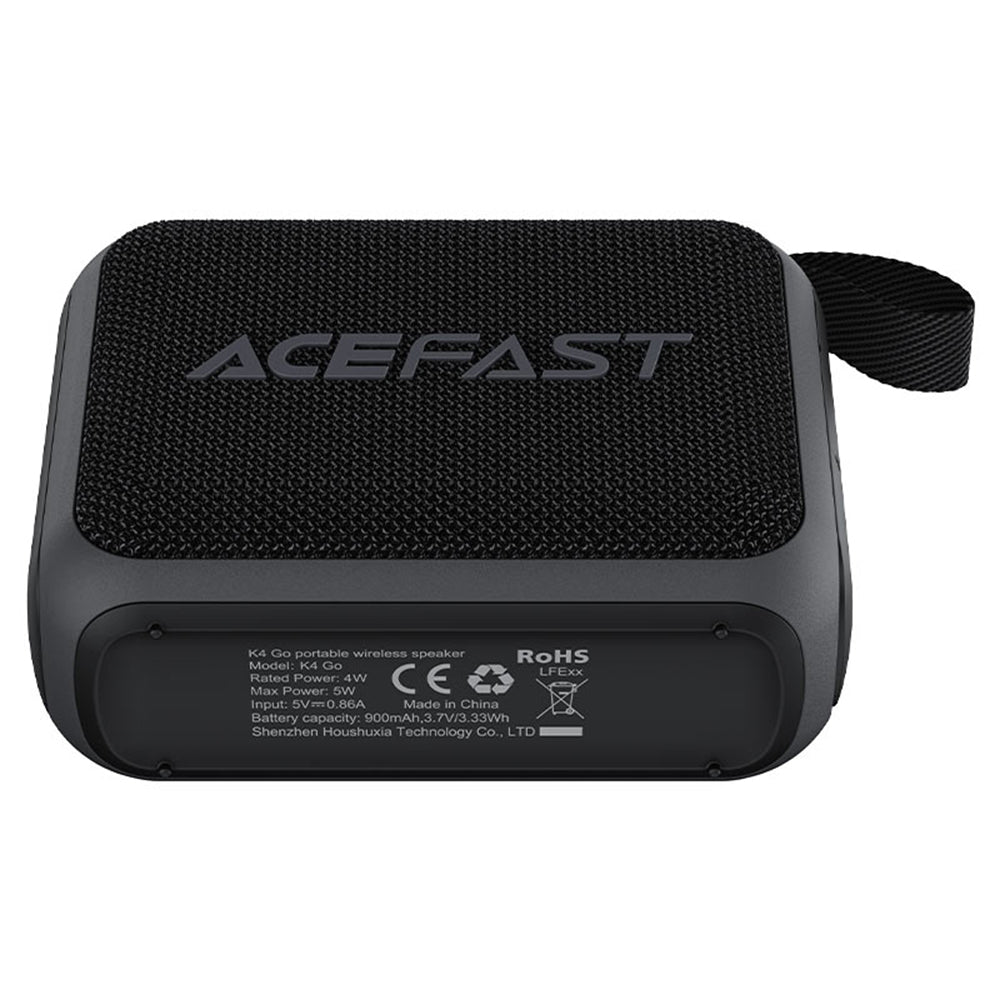 Prenosivi Bluetooth Zvučnik Acefast K4 Go, 5W, Vodootporan, Crni
