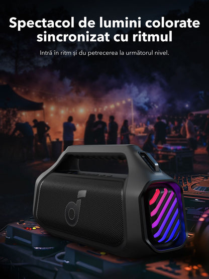 Prenosivi Bluetooth zvučnik Anker SoundCore Boom 2 Plus New Version, 140W, TWS, RGB, Vodootporan, Crna A3134012