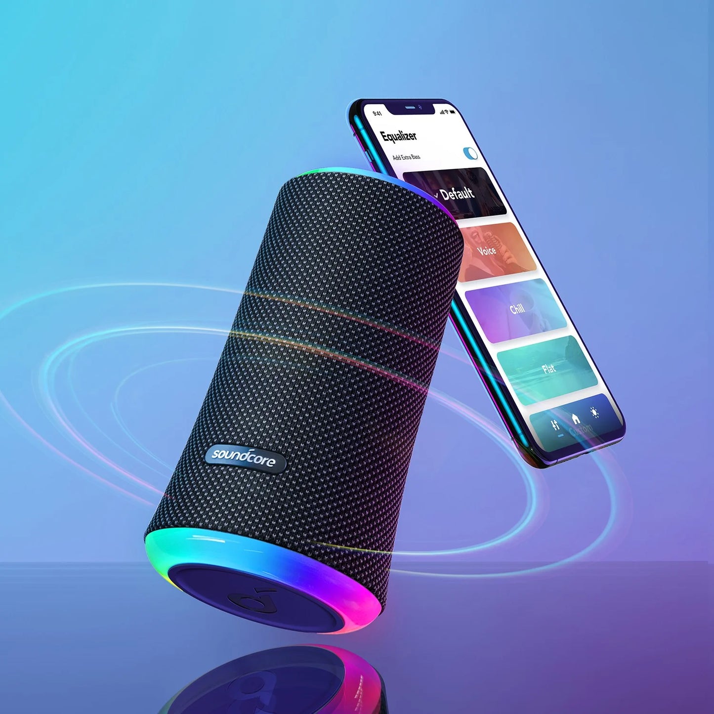 Prijenosni Bluetooth zvučnik Anker SoundCore Flare 2, 20W, RGB, vodootporan, crni A3165G11