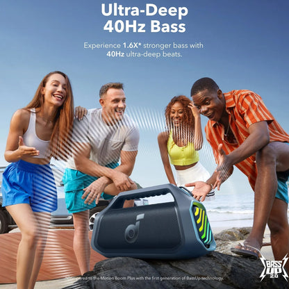 Prenosni Bluetooth zvučnik Anker SoundCore Boom 2 Plus, 140W, TWS, RGB, Vodootporan, Plavi A3134031
